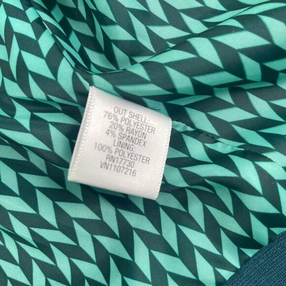 Mossimo Teal Knit Jersey Jacket Blazer Modern Day to Night Office Soft XXL - Picture 13 of 14